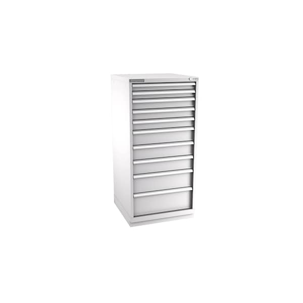 Champion Tool Storage Modular Drawer Cabinet, 10 Drawer, Light Gray, Steel, 28 in W x 28-1/2 in D x 59-1/2 in H S27001002ILCFTB-LG - main